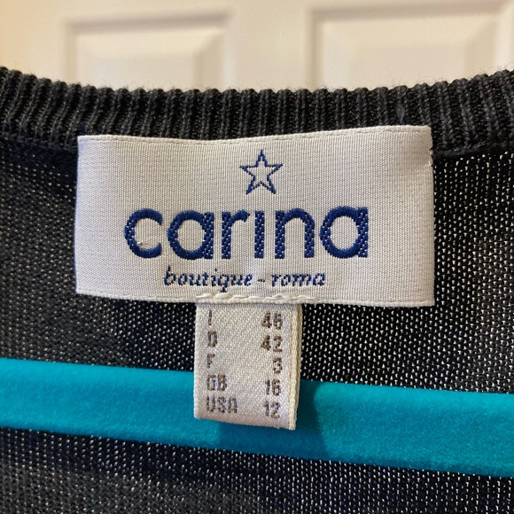 Beaded-front black cotton cardigan. - Picture 4 of 4